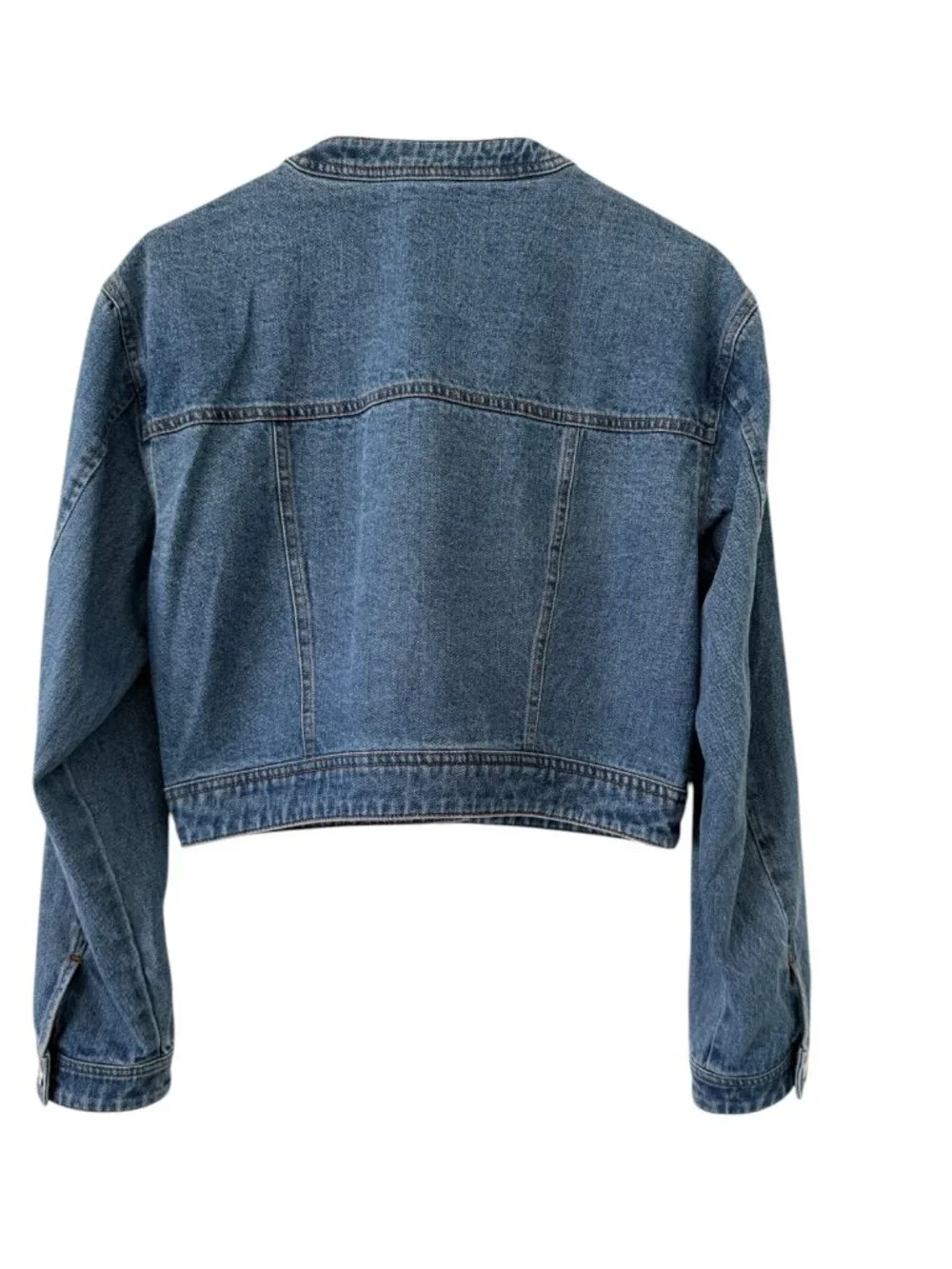 Veronica Beard Cropped Jean Jacket- M- Medium Wash- Like New